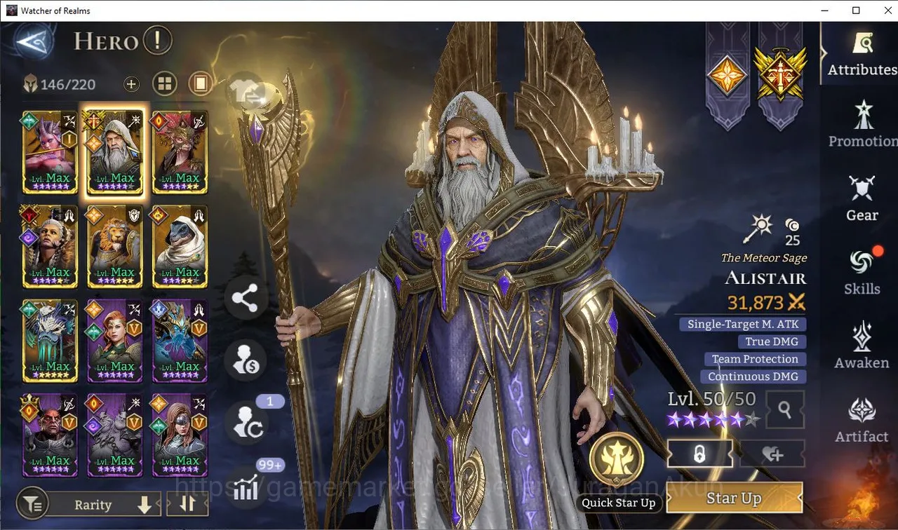 Watcher of Realms Accounts Mid-Tier Global 600xx | 2100K Power| 19 Legendary(Lord Venoma, Lord Morrigan, Salazar, Valkyra 6