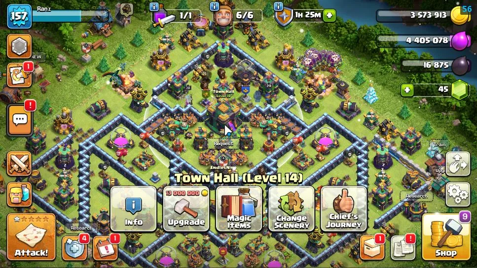 Clash of Clans Mid-Tier TH 14 - BH 9|Limited Skin|LV 157|HH 8|BK 63,AQ 78, image 1