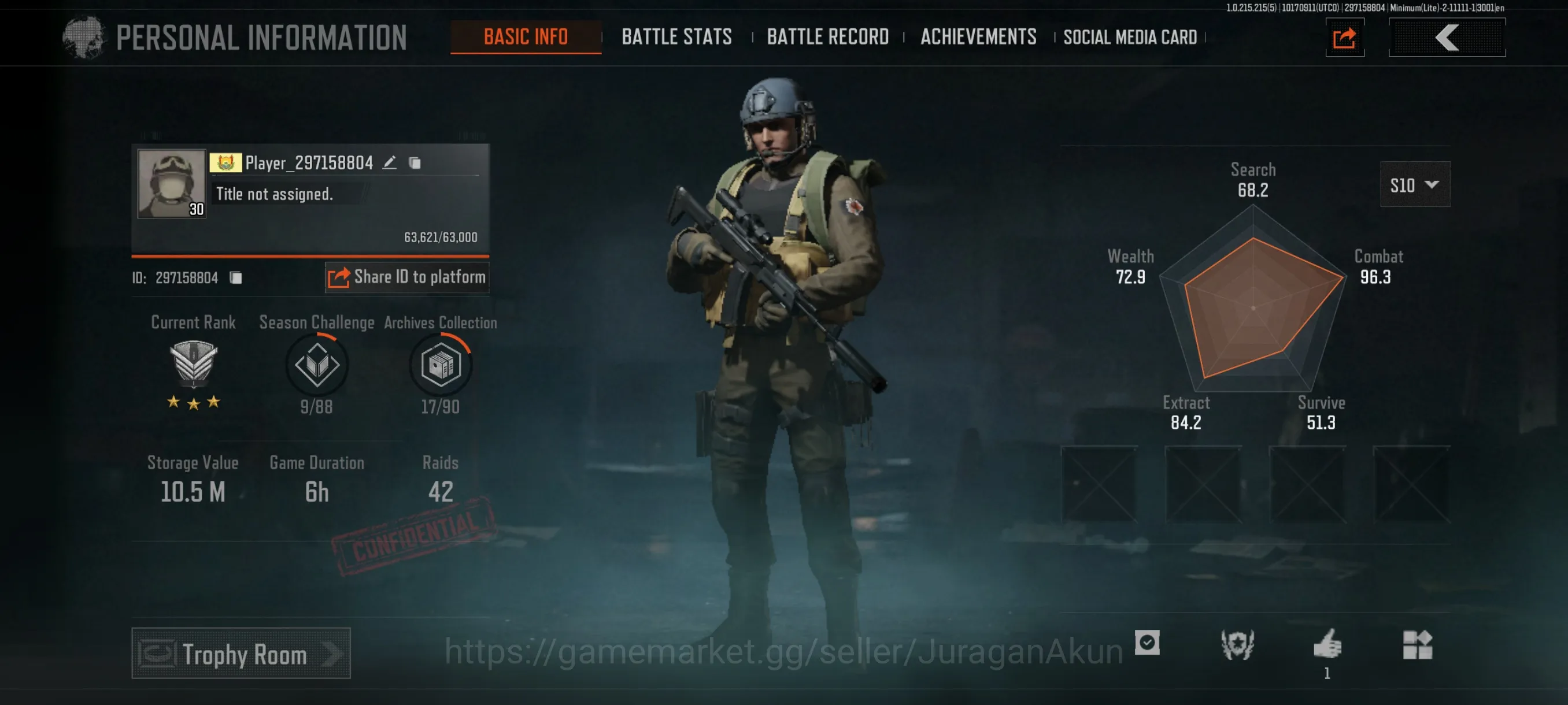 Arena Breakout Accounts Mid-Tier [MOBILE]SV 10,5M|CV 10M|9A91 Turqoise,ForestMp5,Gravekeeper Mosin,USAS,Etc|Many Resource 2
