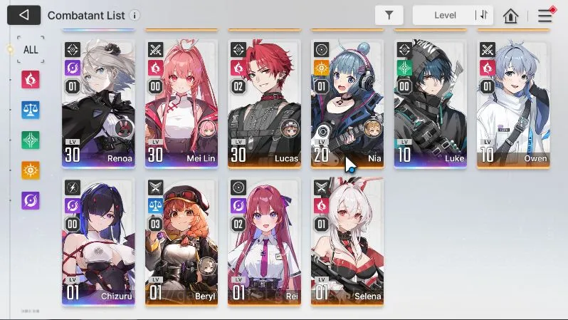Chaos Zero Nightmare Accounts Global Lv40|5 SSR(MagnaM2,Renoa,Meilin,Luke,Chizuru) 9SR(AmirM6,CassiusM6,Etc) 13Sr Partner 7K 5