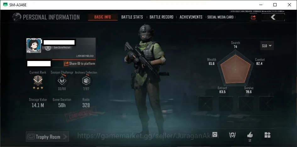 Arena Breakout Accounts [MOBILE]SV 14,1M|CV 10M|BMachete,M4A1,AKS-74U,AUG, image 4