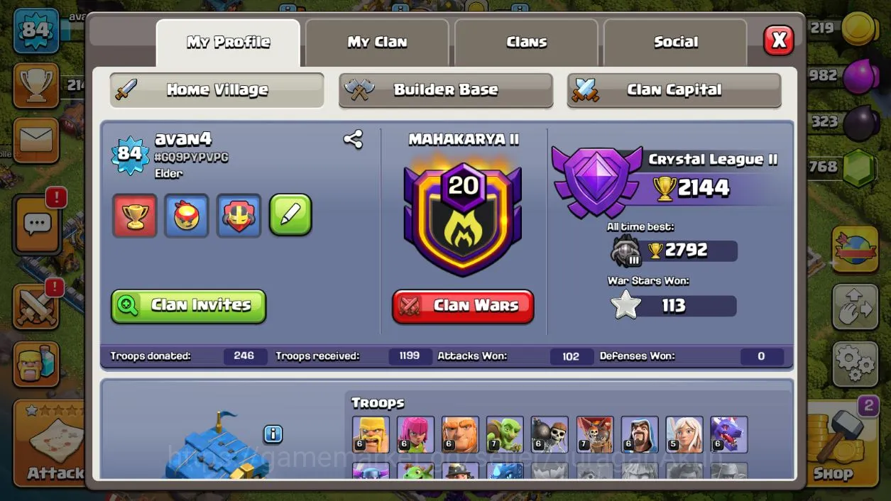 Clash of Clans Accounts Builder Base TH 12 - BH 6|LV 84|TROPHY 2144|HH 5|BK 46,AQ 42,GW 19,MP 29,RC 0|CN OFF|Protect Off 2