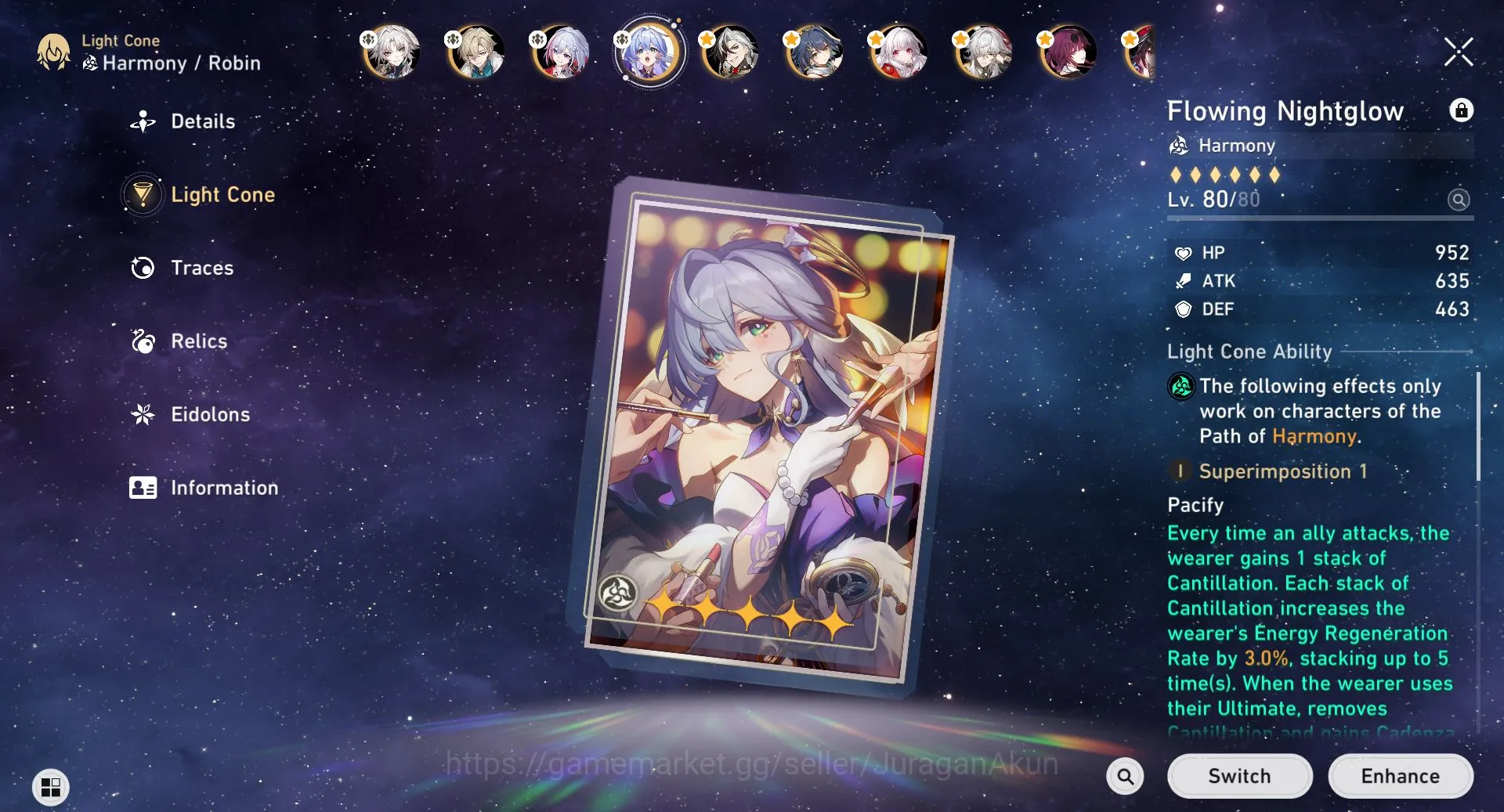 Honkai Star Rail Accounts ASIA [TL70] 13 Limited (Robin[E1+Sign], Aventurine image 6