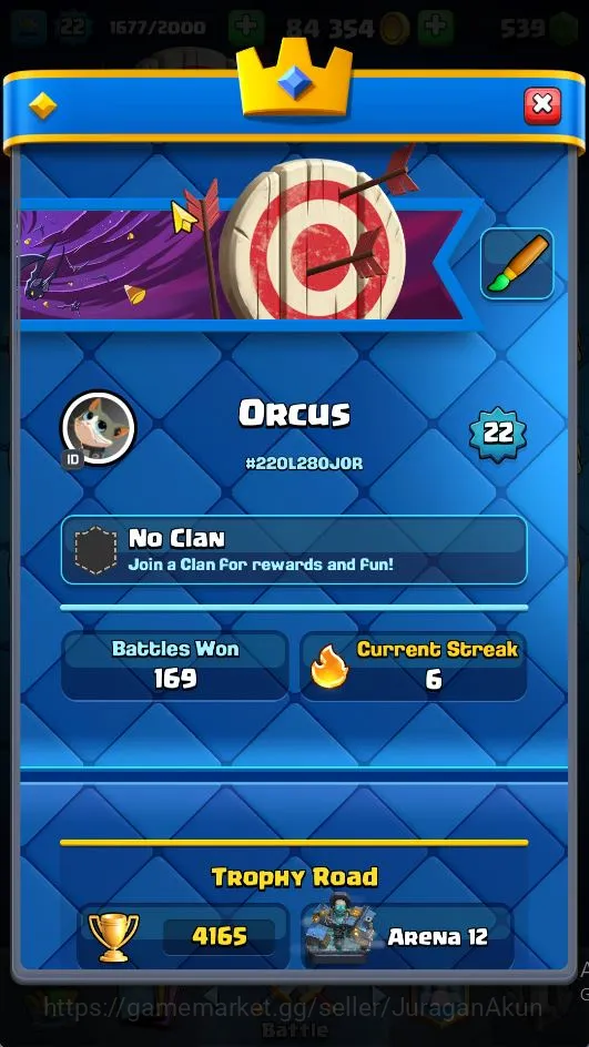 Clash Royale Accounts Lvl 22|Trophy 4165|KTL 9|Limited Skin|Card 71|1 EV image 2