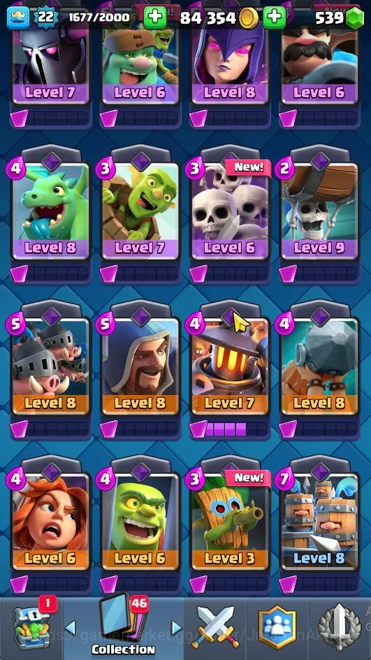 Clash Royale Accounts Lvl 22|Trophy 4165|KTL 9|Limited Skin|Card 71|1 EV image 3