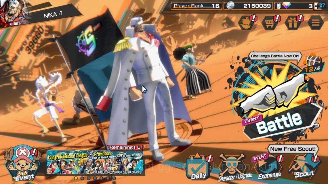 One Piece Bounty Rush Accounts Mid-Tier Global| 7 META EX|TEF Luffy,Fleet Admiral Akainu,BlackBeard Kuzan,Onigashima Kid&Law 4