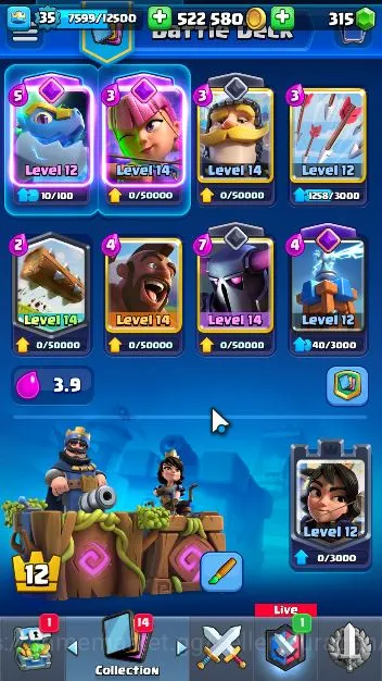 Clash Royale Accounts Lvl 35|Trophy 8355|KTL 12|Card 119|5 EVO 6 Champ 2 image 2