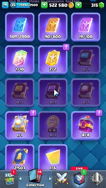 Clash Royale Accounts Lvl 35|Trophy 8355|KTL 12|Card 119|5 EVO 6 Champ 2 image 3