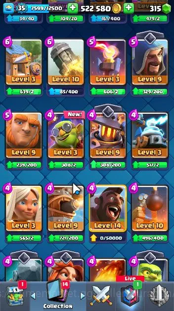 Clash Royale Accounts Lvl 35|Trophy 8355|KTL 12|Card 119|5 EVO 6 Champ 2 image 4