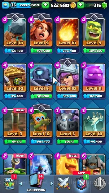 Clash Royale Accounts Lvl 35|Trophy 8355|KTL 12|Card 119|5 EVO 6 Champ 2 image 5
