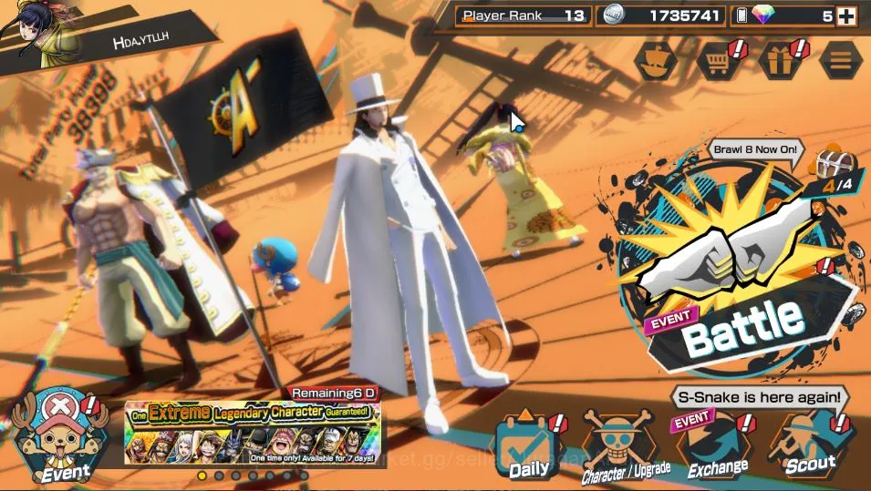 One Piece Bounty Rush Accounts Starter Global|4 META EX| Awaken Rob Lucci,Strongest Alive Kaido,Great Pirate Newgate,BMO 3