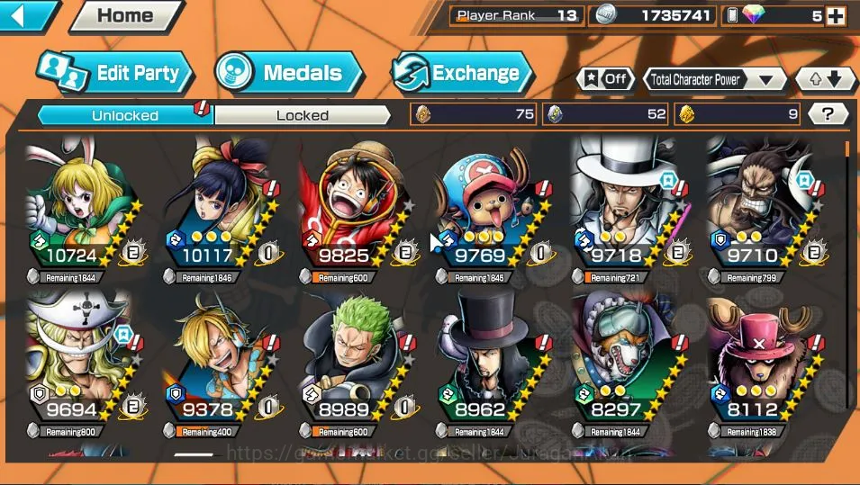 One Piece Bounty Rush Accounts Starter Global|4 META EX| Awaken Rob Lucci,Strongest Alive Kaido,Great Pirate Newgate,BMO 4