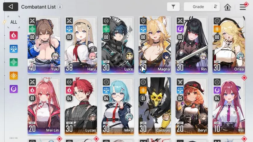 Chaos Zero Nightmare Accounts Global Lv32|7 SSR(Yuki,Mei Lin,Haru,Rin,Orlea,Magna,Luke,Etc)|11 3