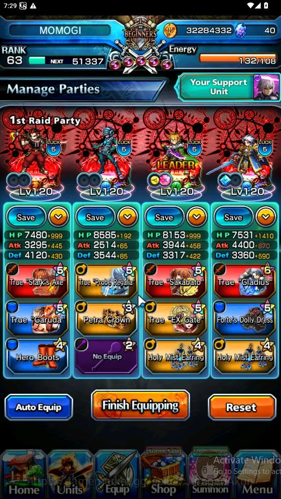 Grand Summoners Accounts Mid-Game Global|Rank 63|19 Ascend[RoyTW,InumutaTW,SaberTW,DiabloTW,HartTW,KirisameTW,Jay,WH 2