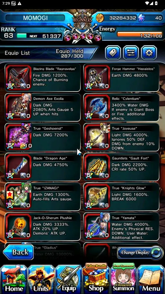 Grand Summoners Accounts Mid-Game Global|Rank 63|19 Ascend[RoyTW,InumutaTW,SaberTW,DiabloTW,HartTW,KirisameTW,Jay,WH 4