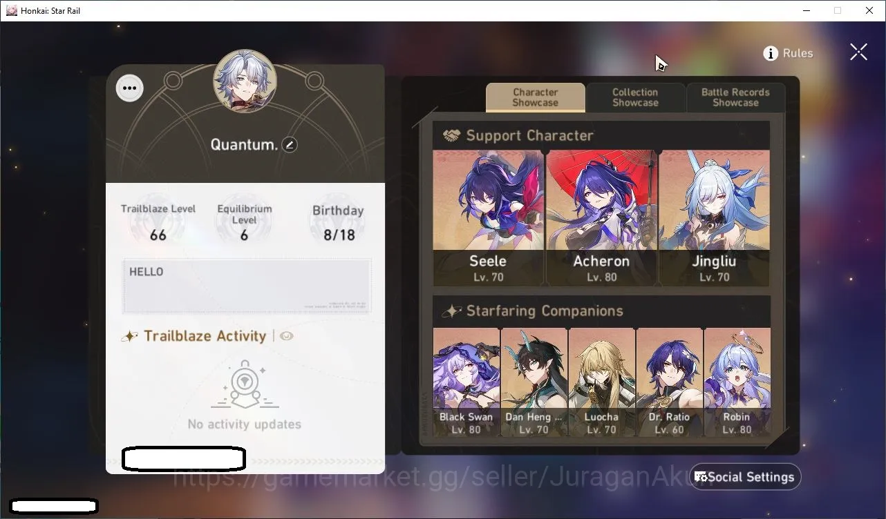 Honkai Star Rail Mid Game ASIA |TL66| 11 Limited [Acheron+Sign,Phainon,Robin image 1