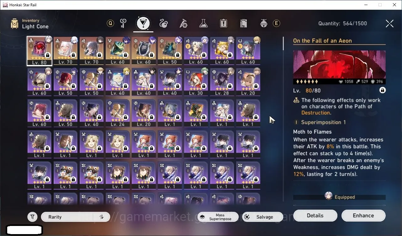 Honkai Star Rail Accounts Mid Game ASIA |TL66| 11 Limited [Acheron+Sign,Phainon,Robin,Jingliu,Huohuo,Danil,Black 2