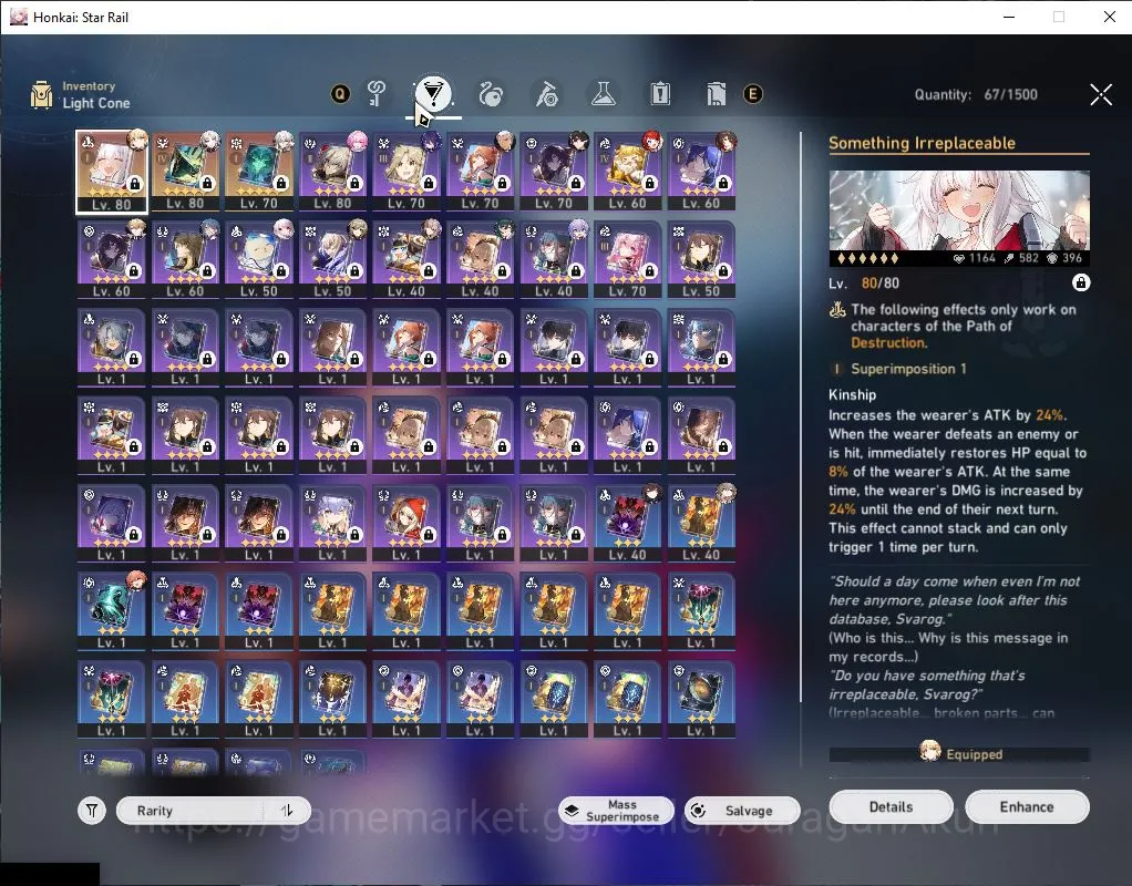 Honkai Star Rail Accounts Asia|TL 65| 8 Limited |Cyrene,Saber,B3,Fugue,Feixi image 3