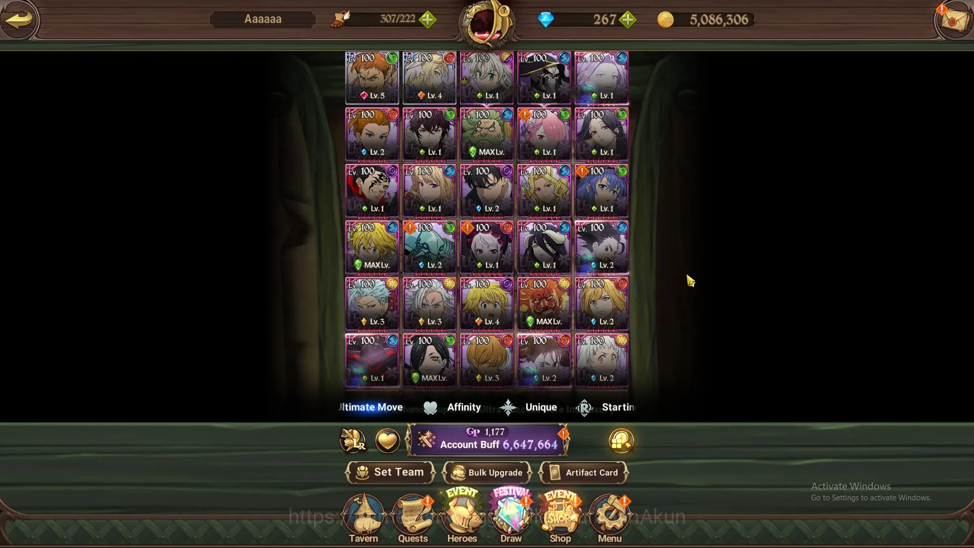 The Seven Deadly Sins: Grand Cross Accounts ASIA|6,6M CC|2 LR+7 UR+Many Collabs+267 Gems|HK Es image 2