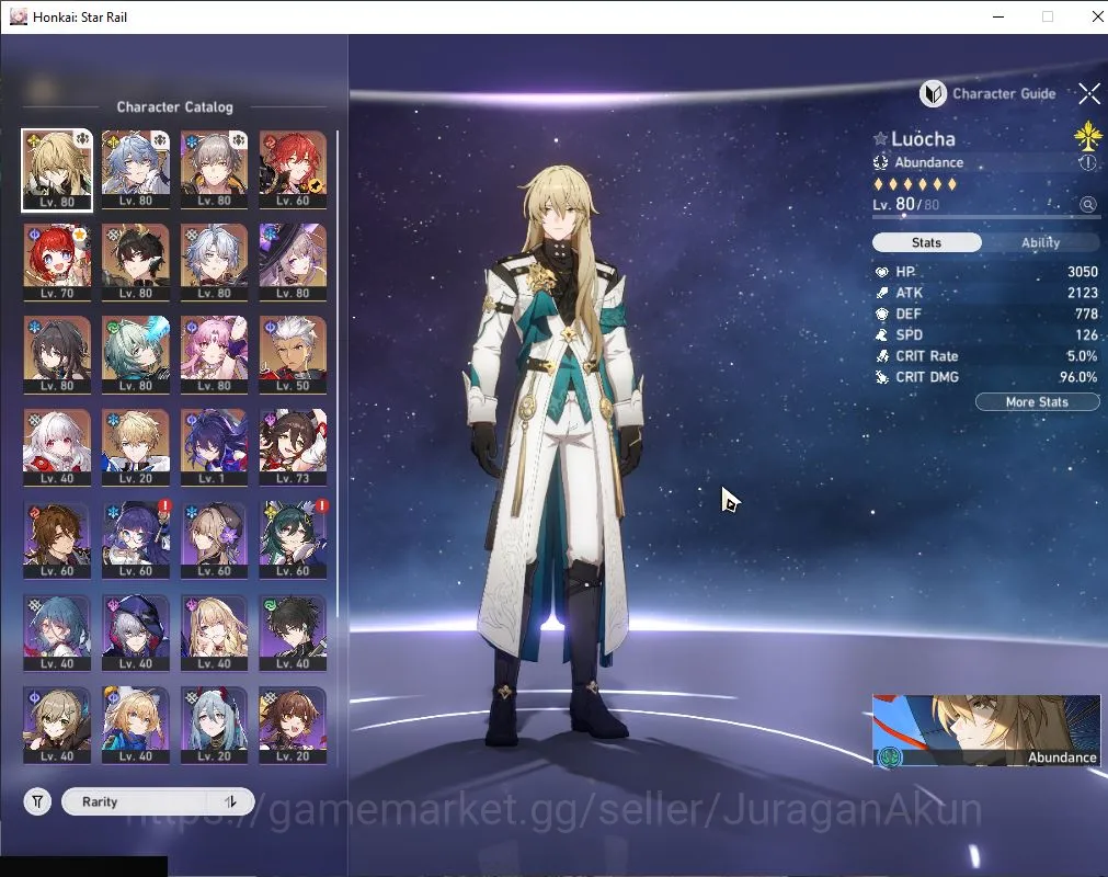 Honkai Star Rail Accounts Mid Game ASIA|TL 67|9 Limited|Phainon,Sunday,3B,The Herta,Dante,Etc|MC Male|Amphoreus|Take 4