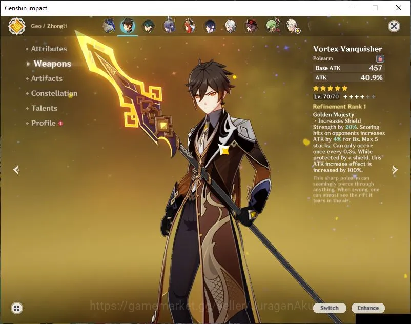Genshin Impact Accounts Mid Game ASIA|AR 58|11 Limited| Zhongli+Sign [Escoffier C1,Hu Tao C1,Xilonen,Furina,Lauma,Arle Etc 3
