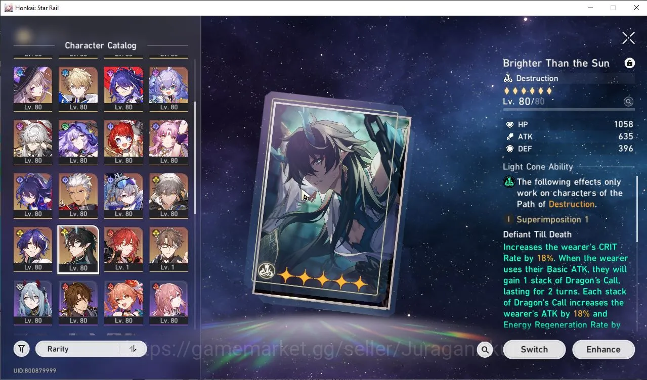 Honkai Star Rail Accounts Mid Game ASIA|TL70+GI|14 Limits [(Archer,Argenti,Firefly,The 4