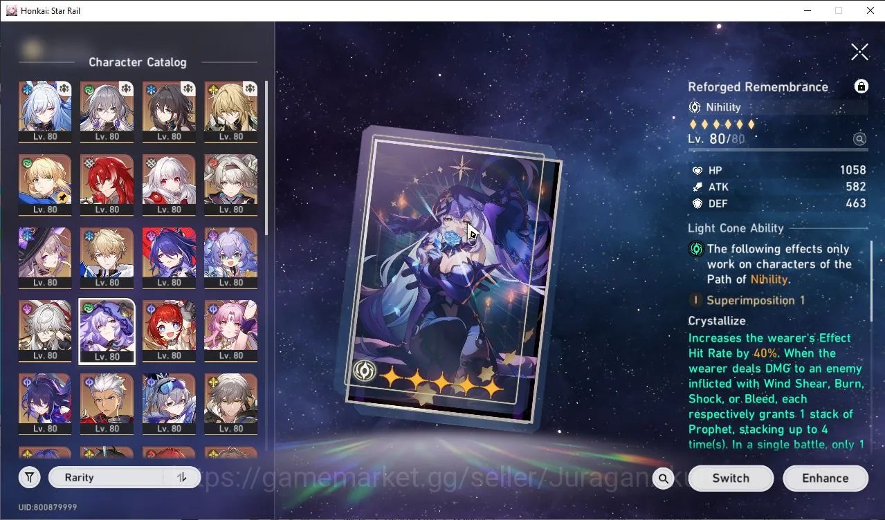Honkai Star Rail Accounts Mid Game ASIA|TL70+GI|14 Limits [(Archer,Argenti,Firefly,The 6