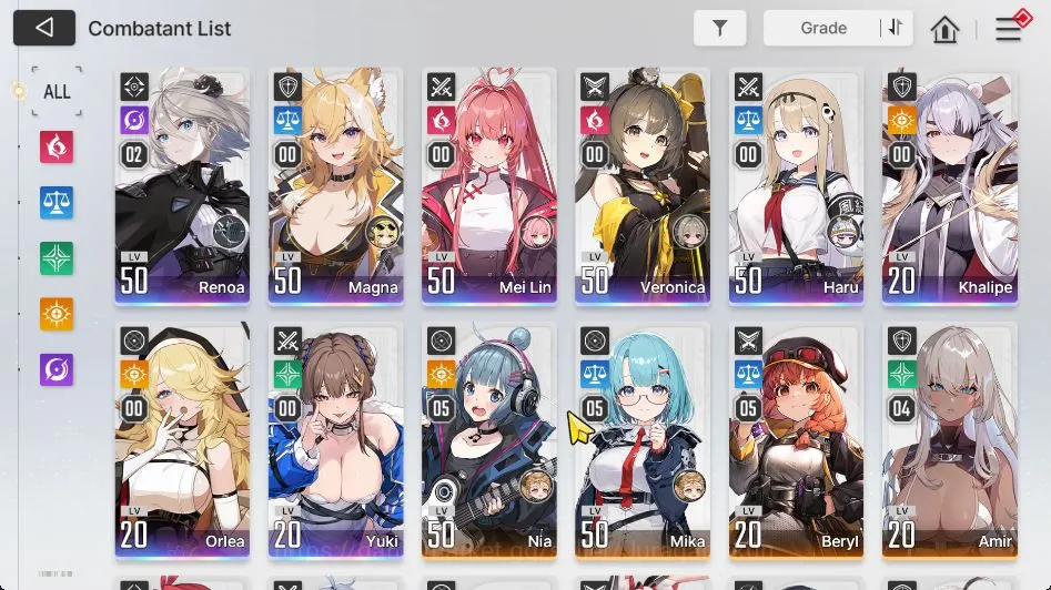 Chaos Zero Nightmare Accounts GLOBAL|Lv 48|8 SSR (RenoaM2,Yuki,Haru,Etc) + 11 SR image 1