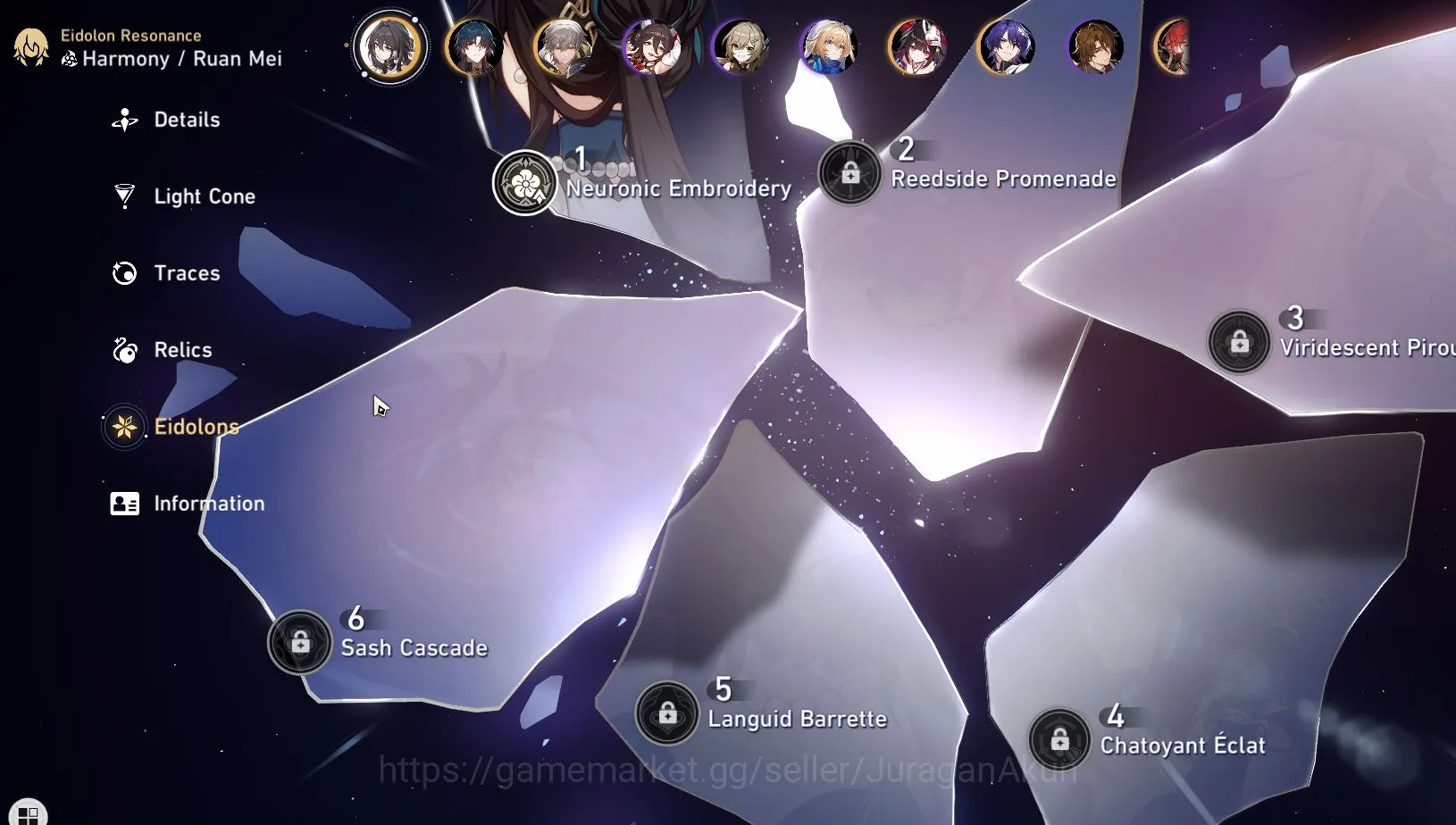 Honkai Star Rail Accounts Mid Game ASIA [TL67] 7 limited (Acheron+Sign, Ruan Mei E1,FireFly ) (Amphoreus ) |Take Email 9