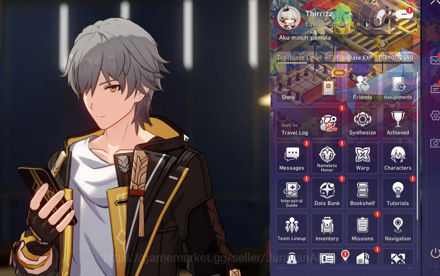 Honkai Star Rail Accounts Mid Game ASIA [TL67] 7 limited (Acheron+Sign, Ruan Mei E1,FireFly ) (Amphoreus ) |Take Email 2