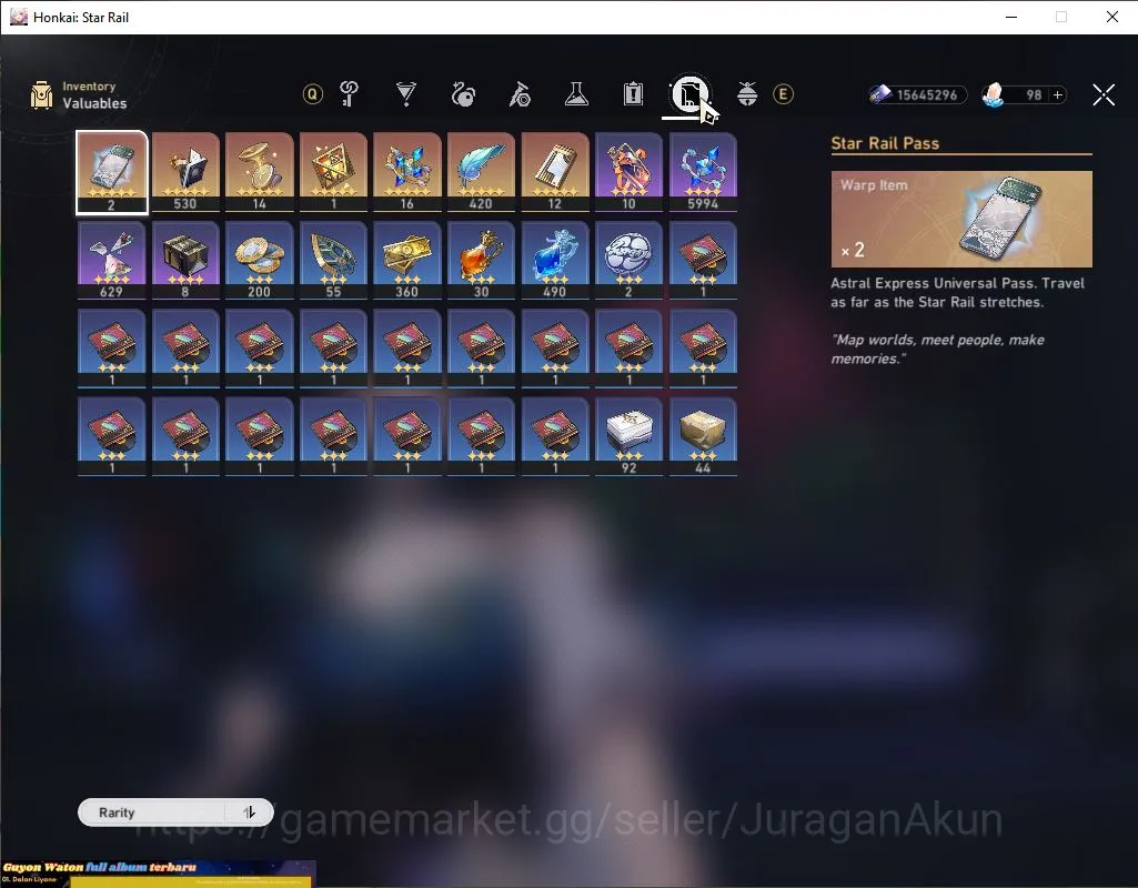 Honkai Star Rail Accounts Mid Game Asia|TL 67|8 Limited[Phainon,Sunday,B3,Sparkle,Aglaea,Archer)+Sign,Saber,Ruan 4