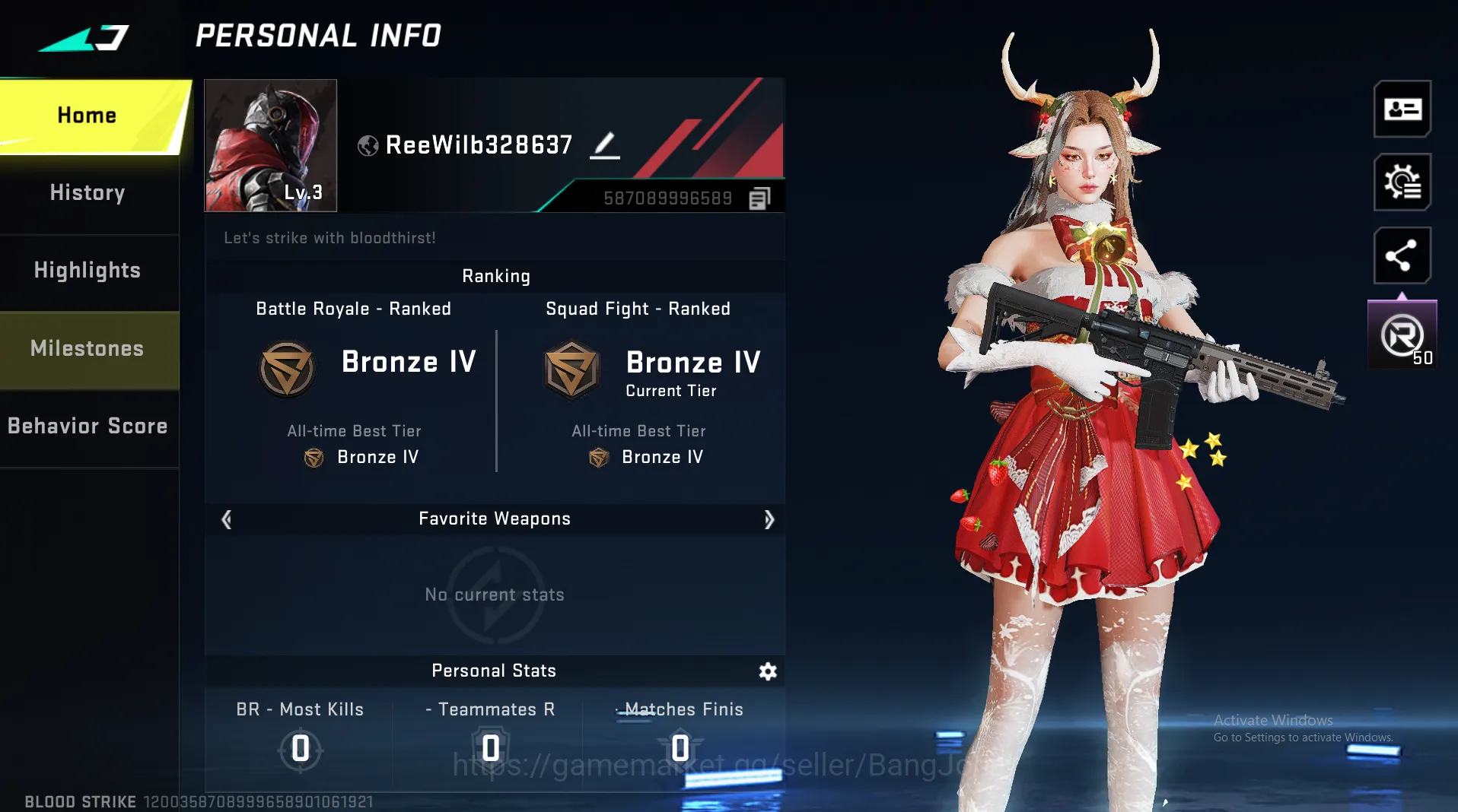 Blood Strike Accounts Polosan Ran Ultra | Change Name ~ BS136B image 1