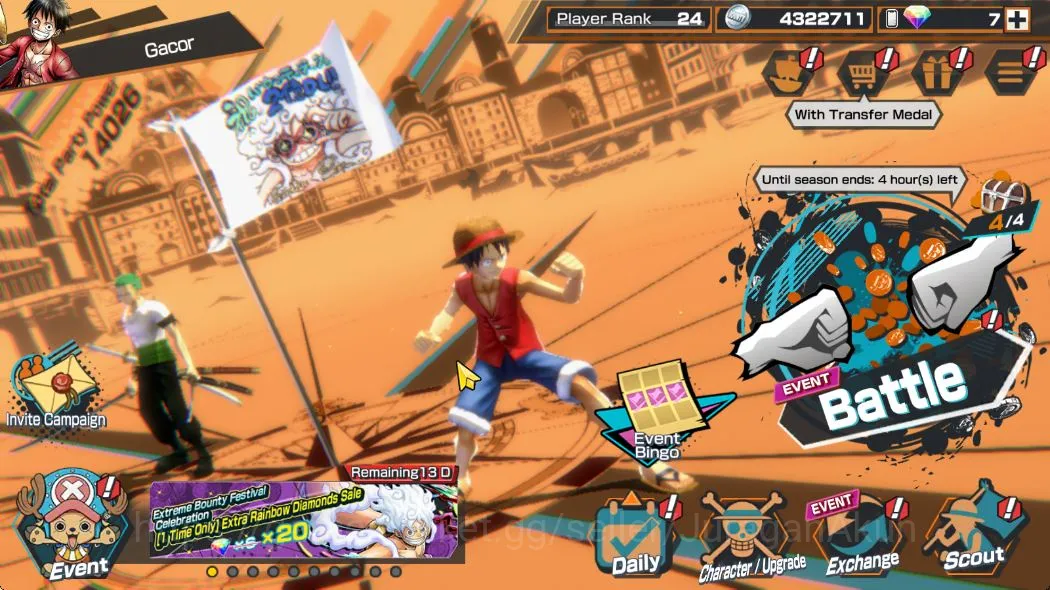 One Piece Bounty Rush Mid-Tier Global|8 META Extreme[Linlin,Kuzan,Roronoa Zoro,Ya image 1