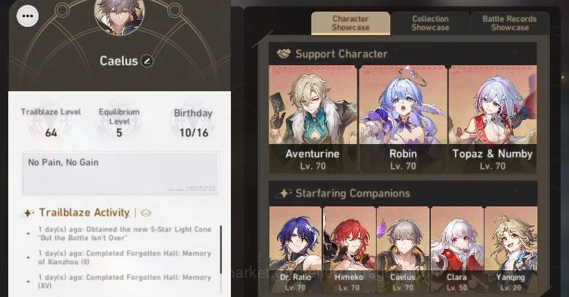 Honkai Star Rail Accounts Mid Game Asia|TL 64|8 Limited|Acheron+Sign,Robin,Aventurine,Phainon,Topaz,DR Ratio,etc|MC 2