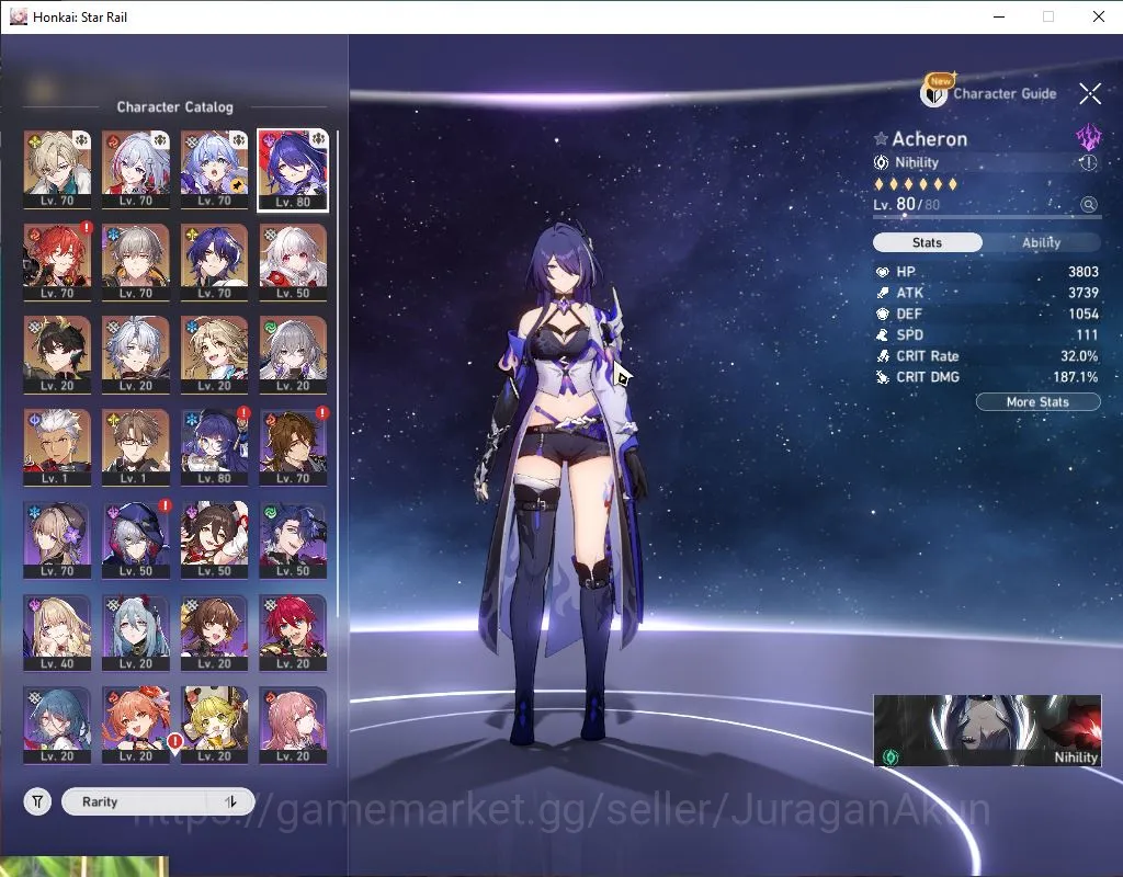 Honkai Star Rail Accounts Mid Game Asia|TL 64|8 Limited|Acheron+Sign,Robin,Aventurine,Phainon,Topaz,DR Ratio,etc|MC 3