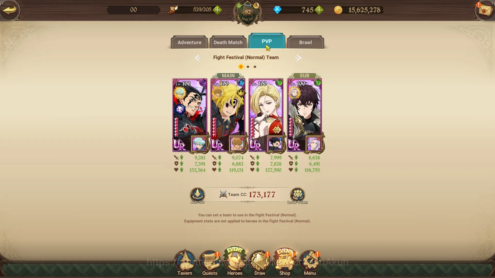 The Seven Deadly Sins: Grand Cross Accounts Midgame ASIA | 3,1M CC | 2 LR + 3 UR + 745 Gems 7