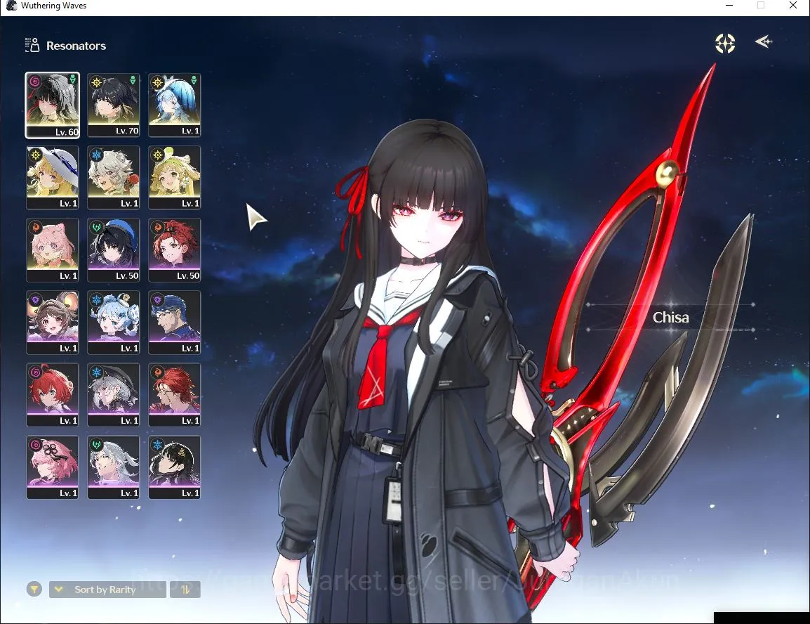 Wuthering Waves Accounts Mid-Game NA|UL 46| 3 Limited | Chisa+Sign,Shoreekeper+Sign,Phoebe | DB Lv25 |MC Female|Log 5
