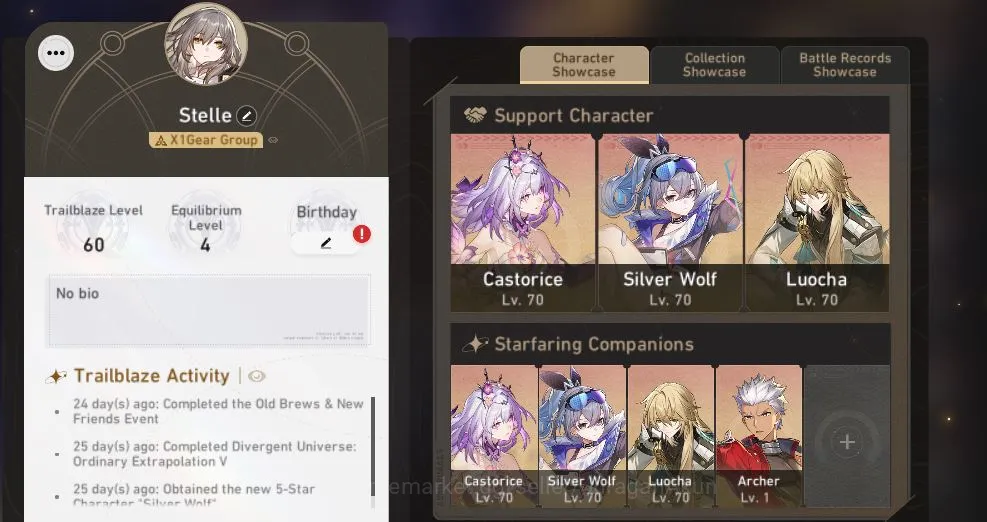 Honkai Star Rail Mid Game ASIA|TL 60|4 Limited[Castorice,Silver Wolf,Luocha, image 1