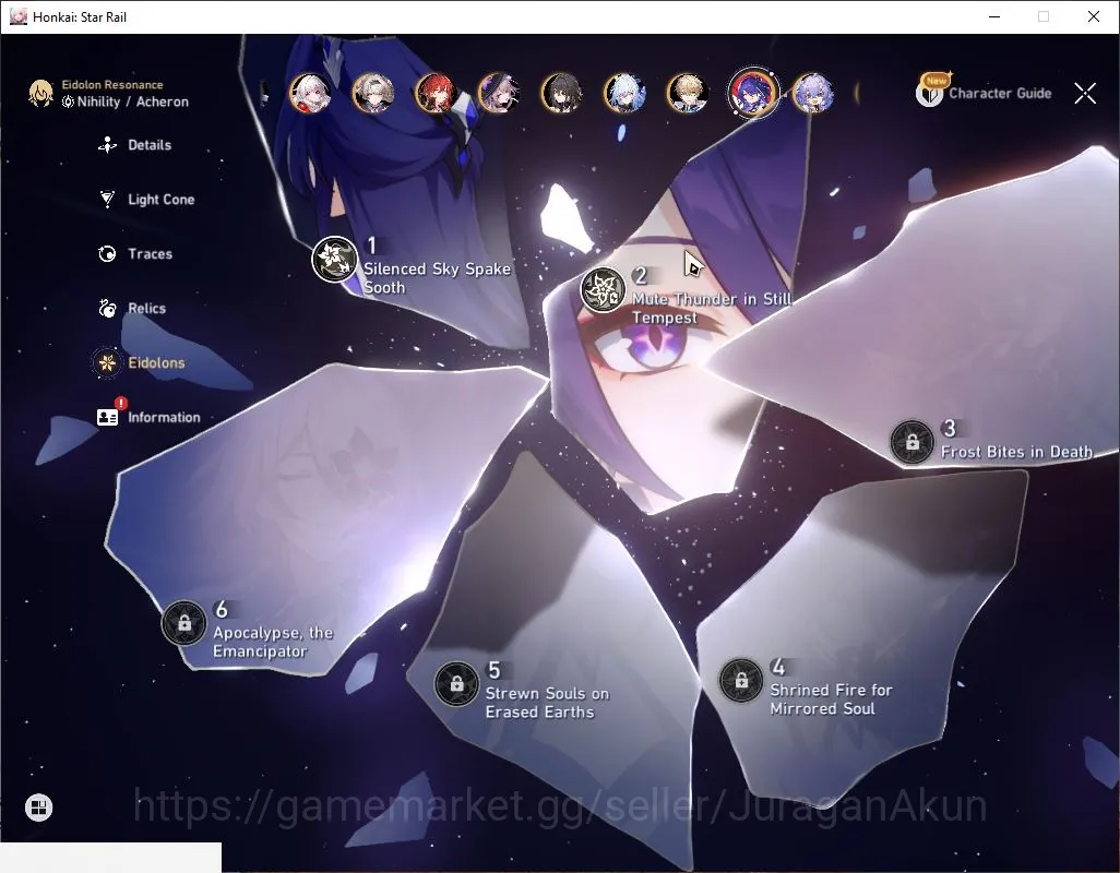 Honkai Star Rail Accounts End Game ASIA|TL 70|16 Limited|[Acheron E2,kafka,Jingliu,FireFly]+Sign BlackSwan 4