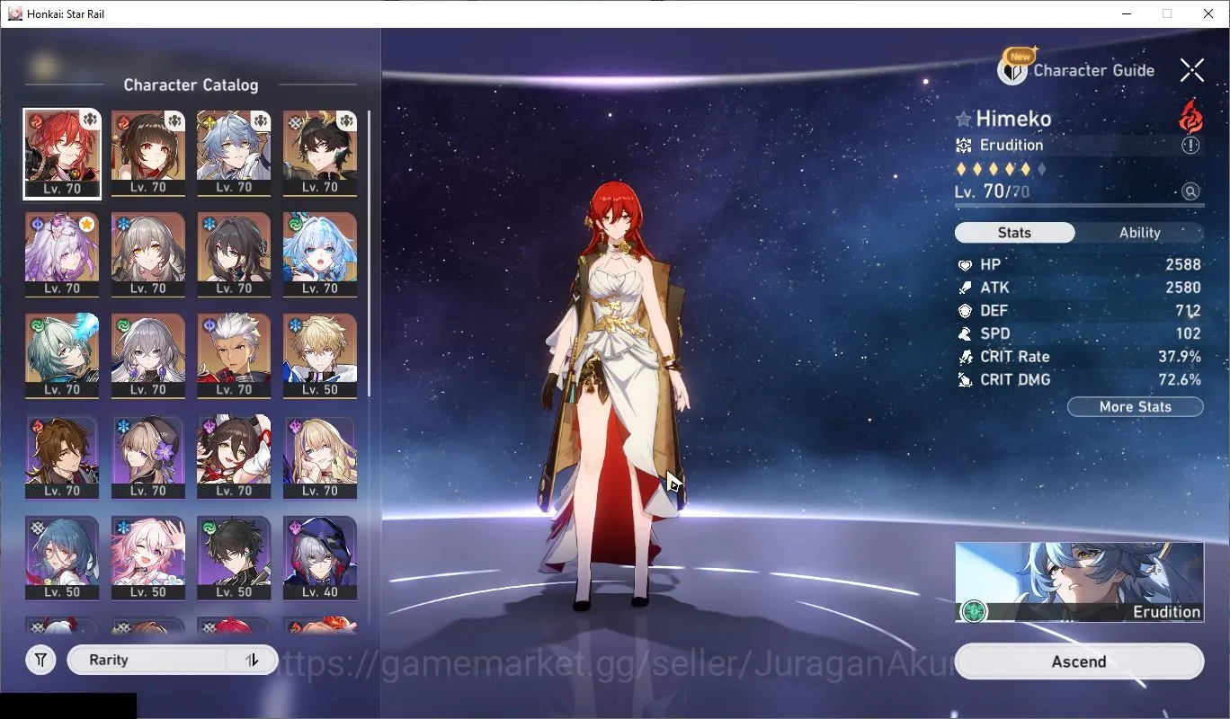 Honkai Star Rail Accounts Mid Game ASIA [TL60] 8 Limited (Castorice)+Sign [Cerydra,Sunday,Anaxa,Lingsha,Ruan Mei,etc]|MC 2