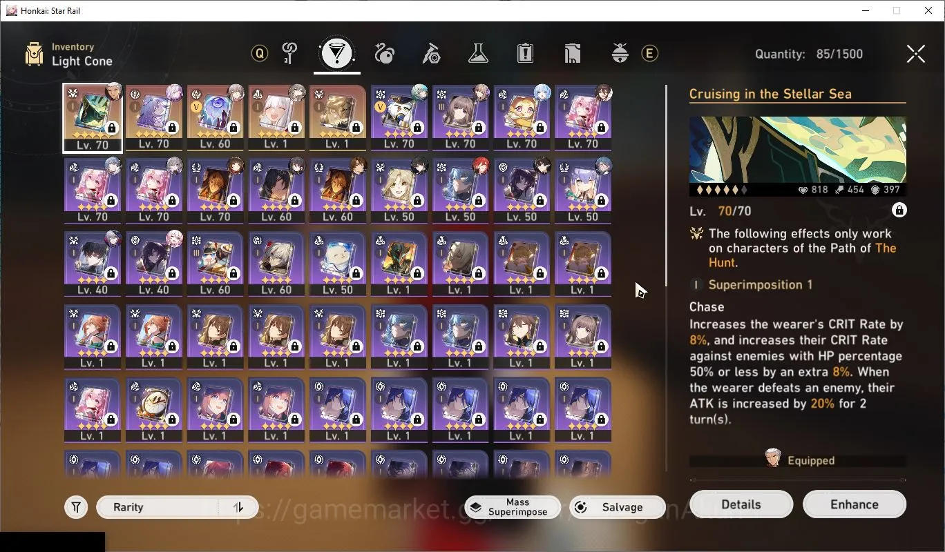 Honkai Star Rail Accounts Mid Game ASIA [TL60] 8 Limited (Castorice)+Sign [Cerydra,Sunday,Anaxa,Lingsha,Ruan Mei,etc]|MC 3