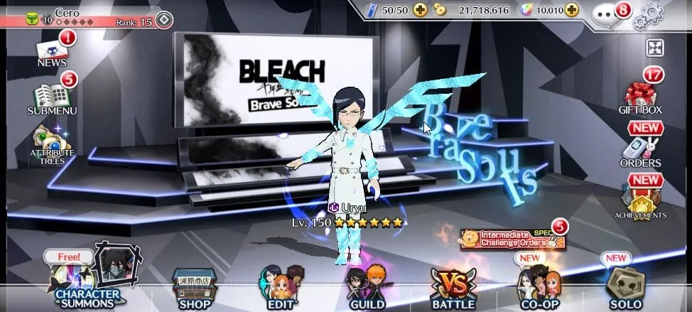 Bleach: Brave Souls Accounts Mid-Tier [GLOBAL]|10k Orb|7 Char 5/5[Trio TYBW25(Uryu,Renji,Jushiro),Ichigo TYBW24,Oh-Etsu 4