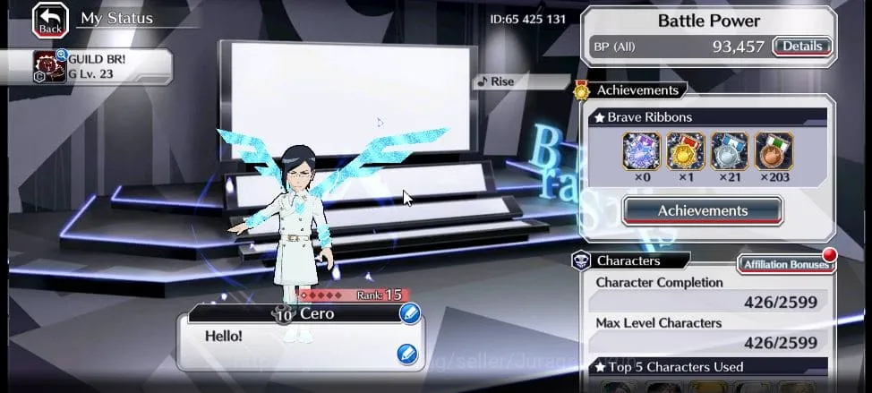 Bleach: Brave Souls Accounts Mid-Tier [GLOBAL]|10k Orb|7 Char 5/5[Trio TYBW25(Uryu,Renji,Jushiro),Ichigo TYBW24,Oh-Etsu 5