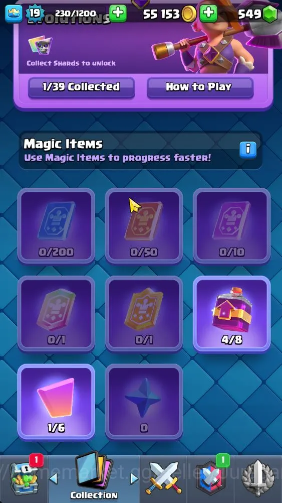 Clash Royale Accounts Starter Lvl 19|Trophy 1905|Best Starter|KTL 8|Card 40|1 EVO,7 Epic,17 Rare,16 Common|Gems 4