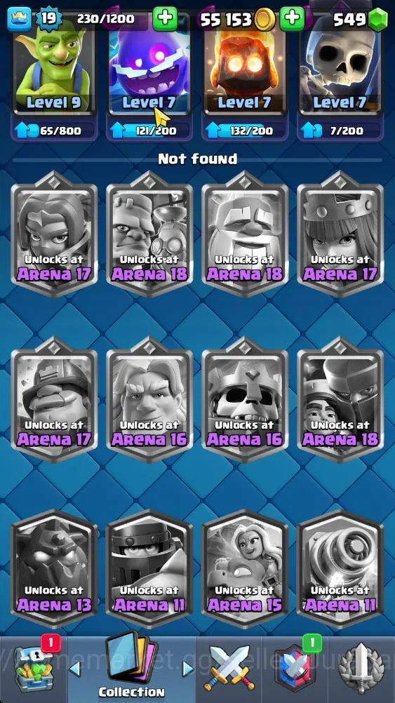 Clash Royale Accounts Starter Lvl 19|Trophy 1905|Best Starter|KTL 8|Card 40|1 EVO,7 Epic,17 Rare,16 Common|Gems 8