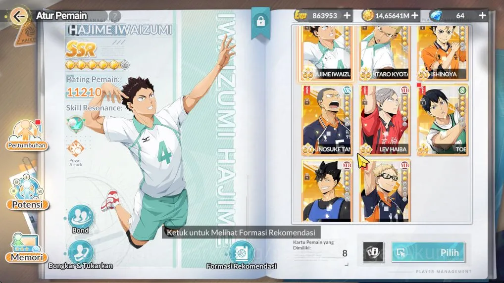 HAIKYU!! FLY HIGH Accounts [SEA]Lv33|64 DM|UR Tetsuro Kuroo+Memo + 8 SSR (Haj image 3