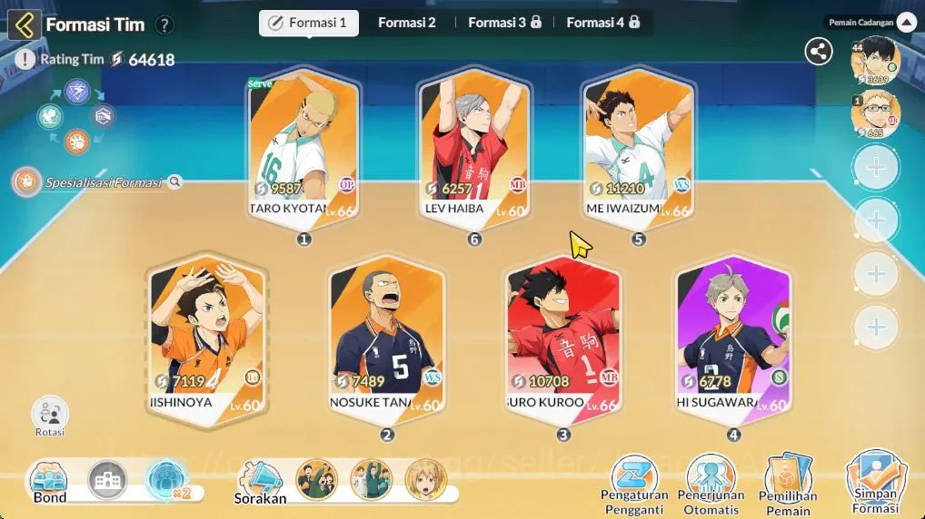 HAIKYU!! FLY HIGH Accounts [SEA]Lv33|64 DM|UR Tetsuro Kuroo+Memo + 8 SSR (Haj image 4