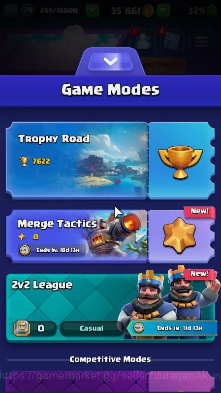 Clash Royale Accounts Midgame Lvl 39|Trophy 7622|KTL 11|Limited Skin|Card 117|1 Hero,6 EVO,4 Champ,21 Legend,33 Epic,30 2