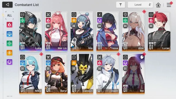 Chaos Zero Nightmare Accounts GLOBAL Lv05|2 SSR (Luke Meilin) + 9SR (MikaM2,Amir image 2