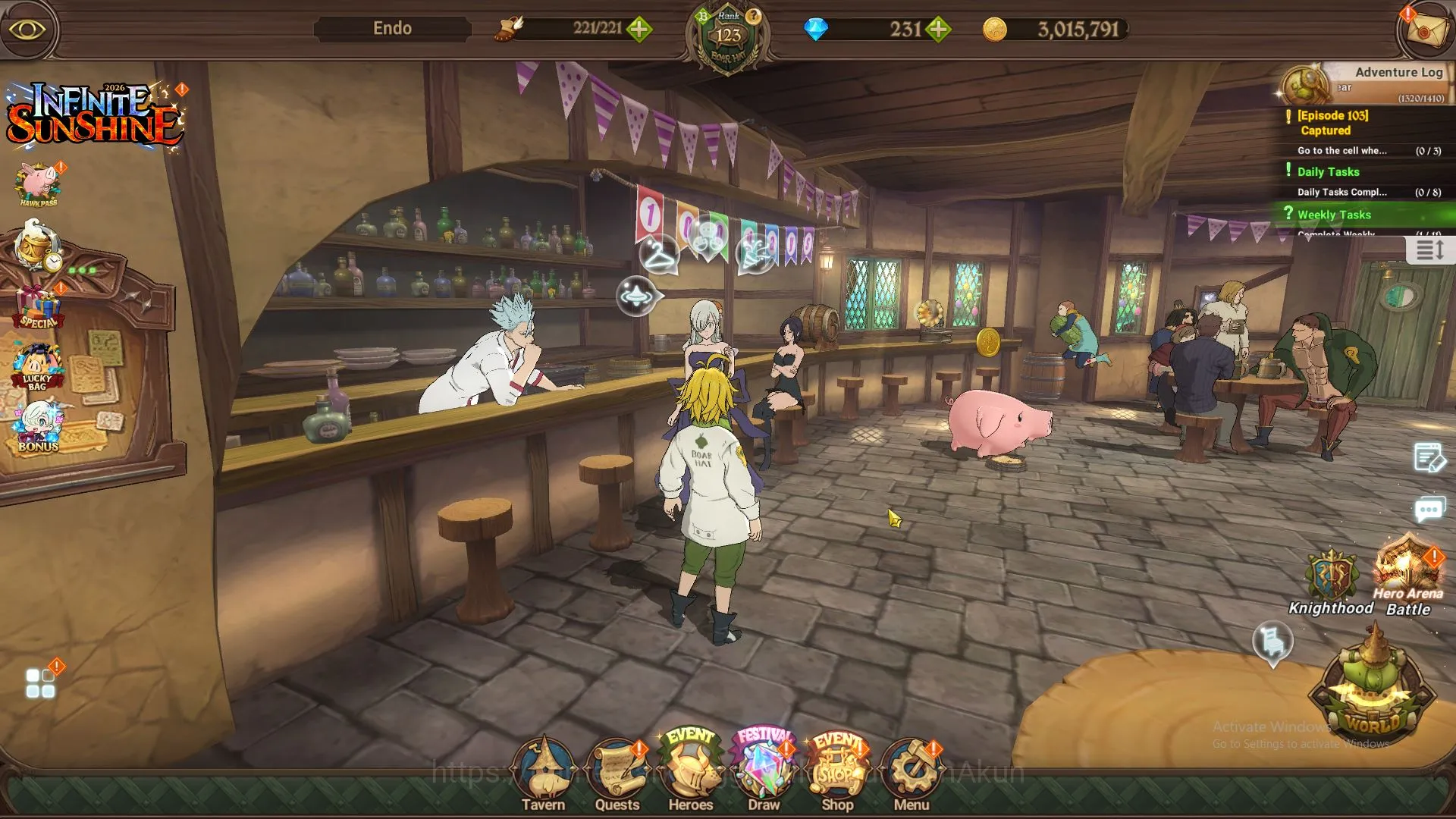 The Seven Deadly Sins: Grand Cross Accounts Midgame ASIA|6,4M CC|4LR+9UR+Many Collabs+231